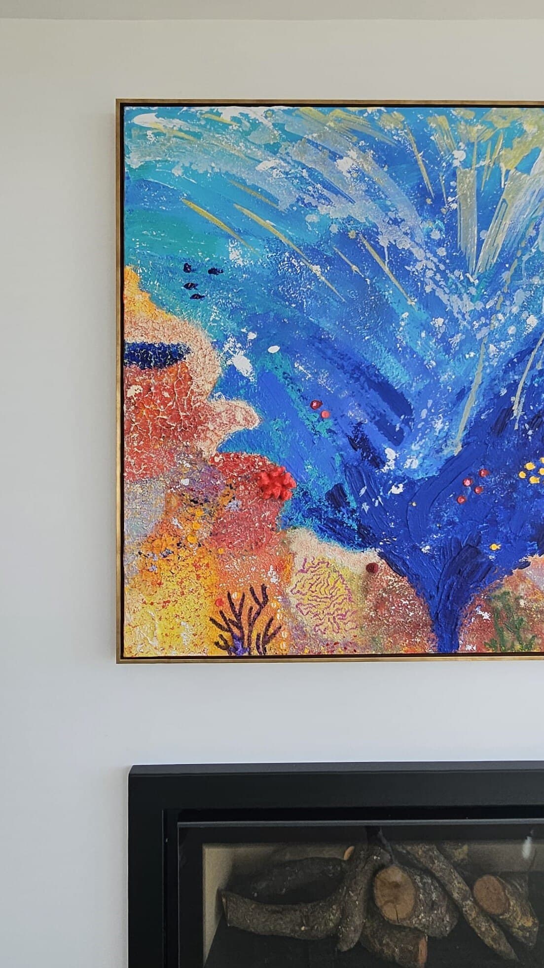 Corales, abstract painting from the Mar collection by Paula de Motta